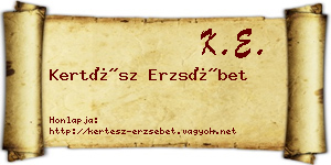 Kertész Erzsébet névjegykártya