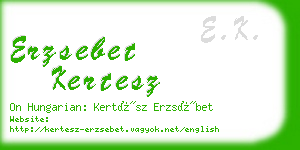 erzsebet kertesz business card